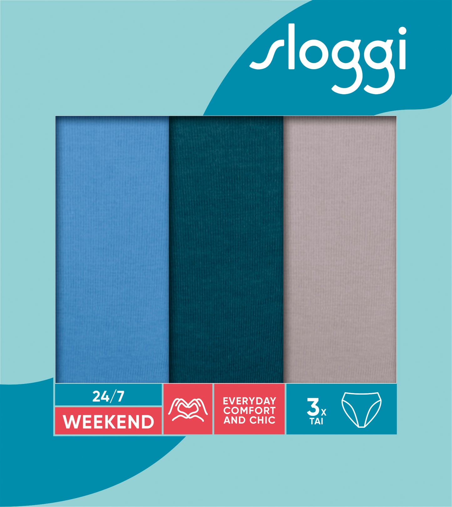 Pack 3 Cuecas Sloggi 24/7 Weekend Tai