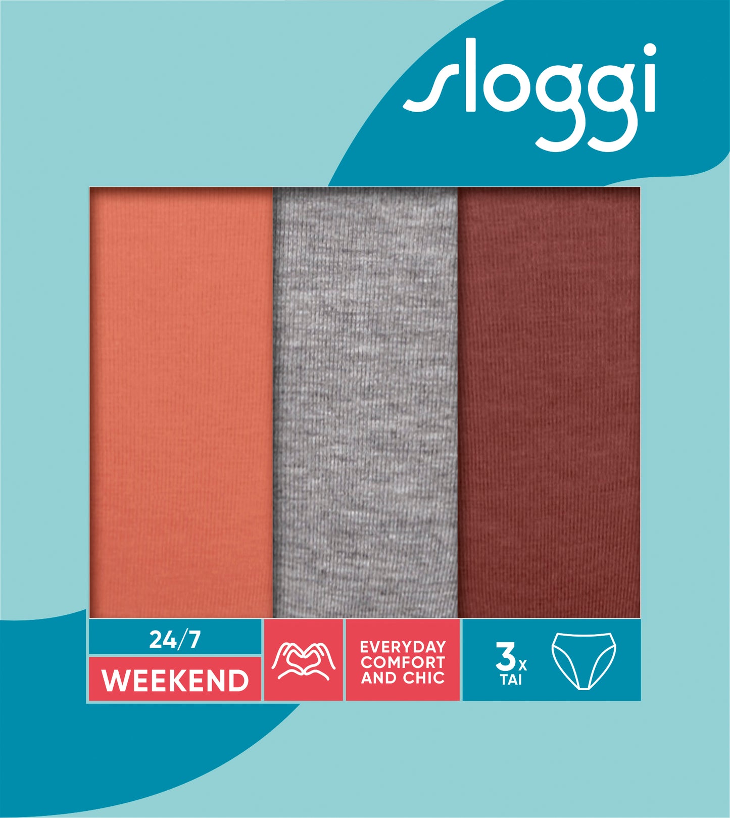 Pack 3 Cuecas Sloggi 24/7 Weekend Tai